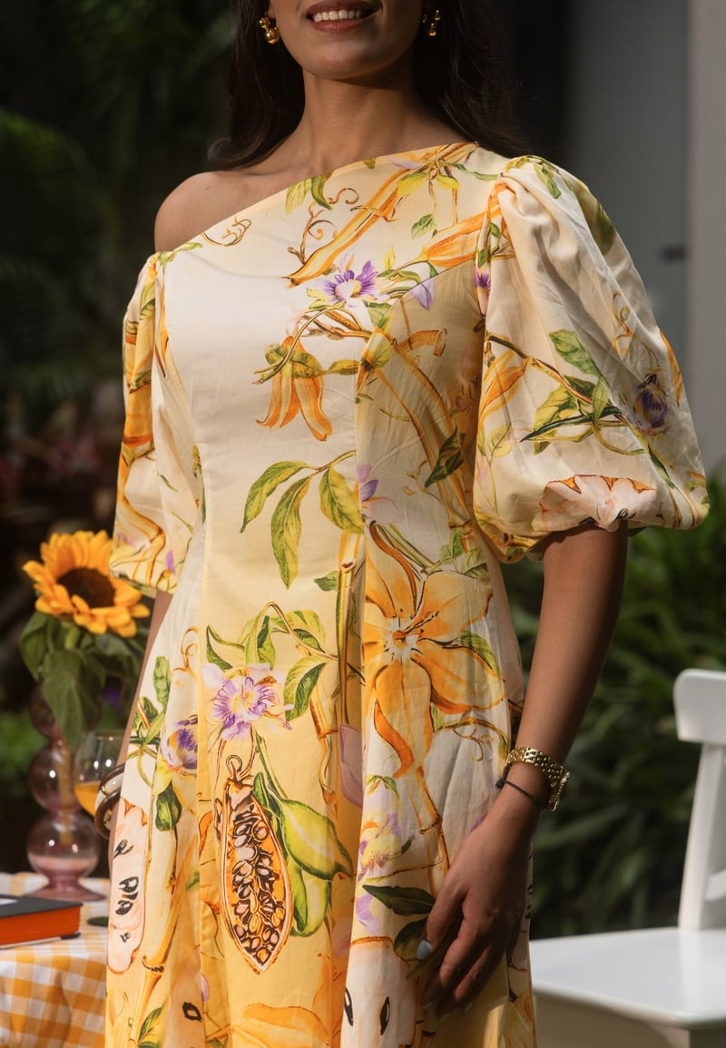 Florence Midi Puff Dress