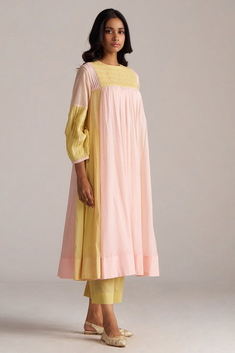 Dusty Citron and Powder Pink A-Line Co-ord Set