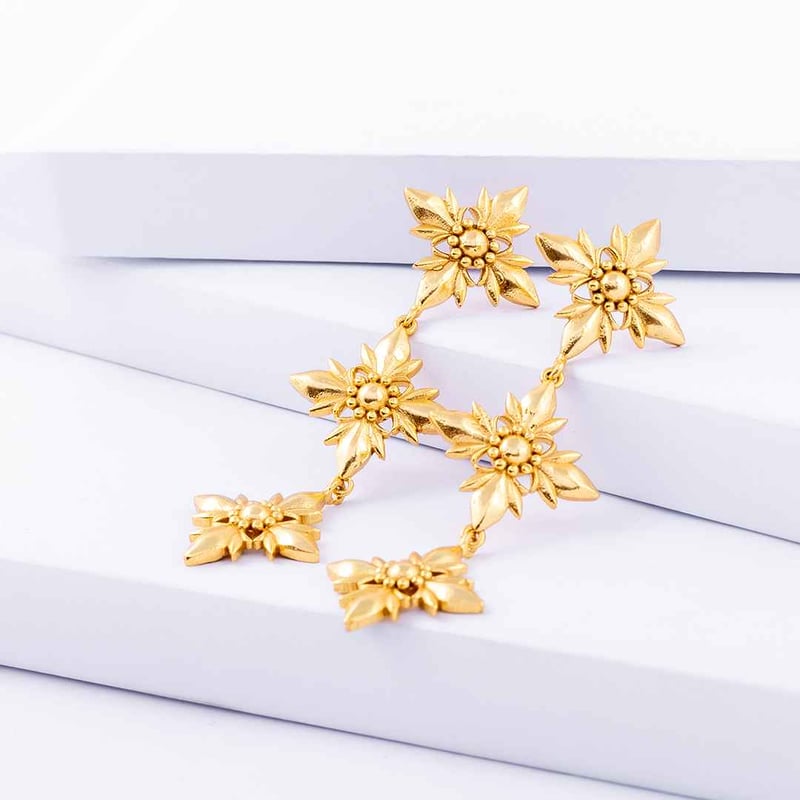 Sunehri Long Earrings — Sadgi