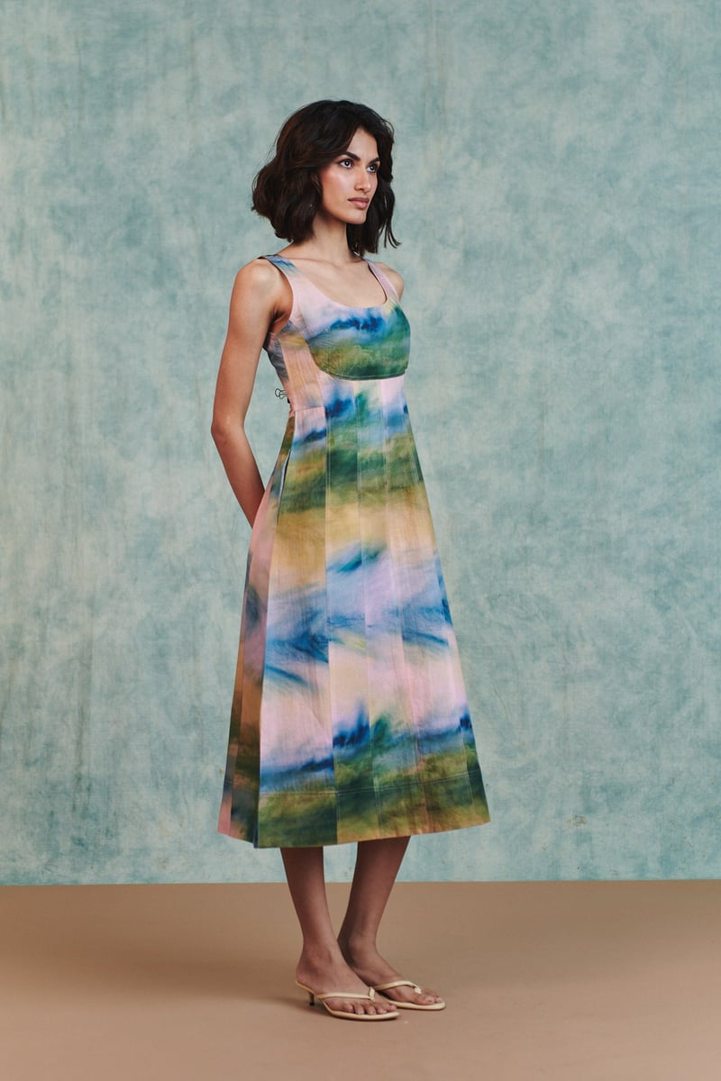 Prism Co-Linen Panelled Dress