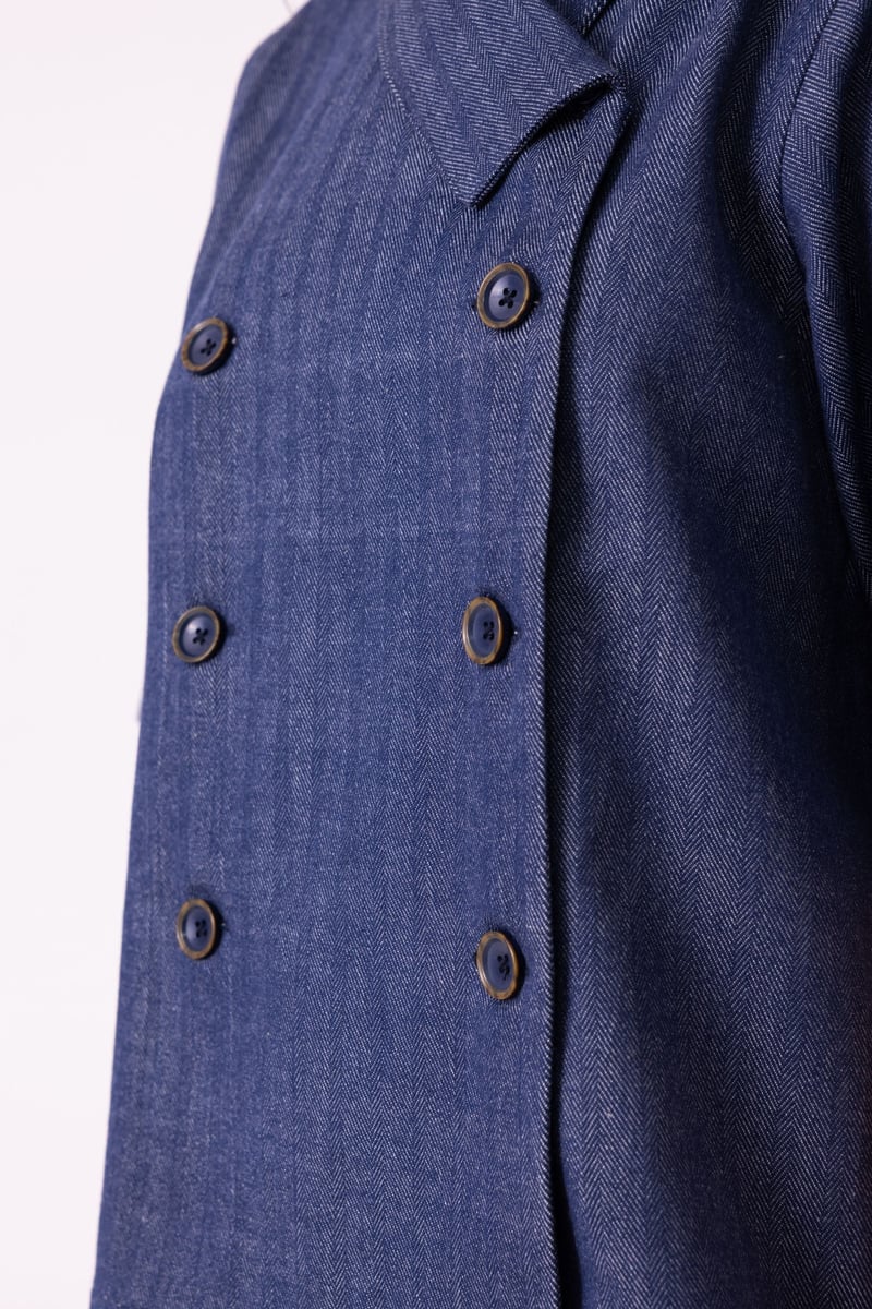Becky Handwoven Denim Top