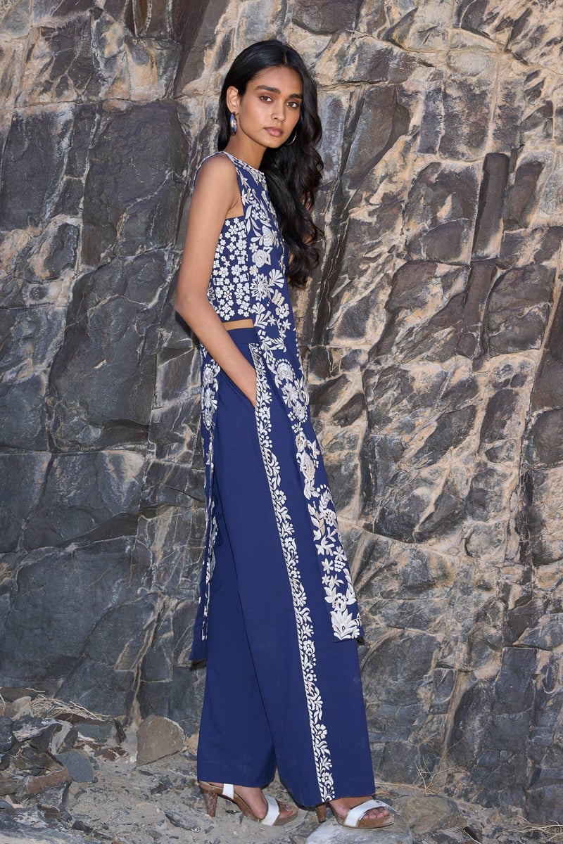 Embroidered Side Pant
