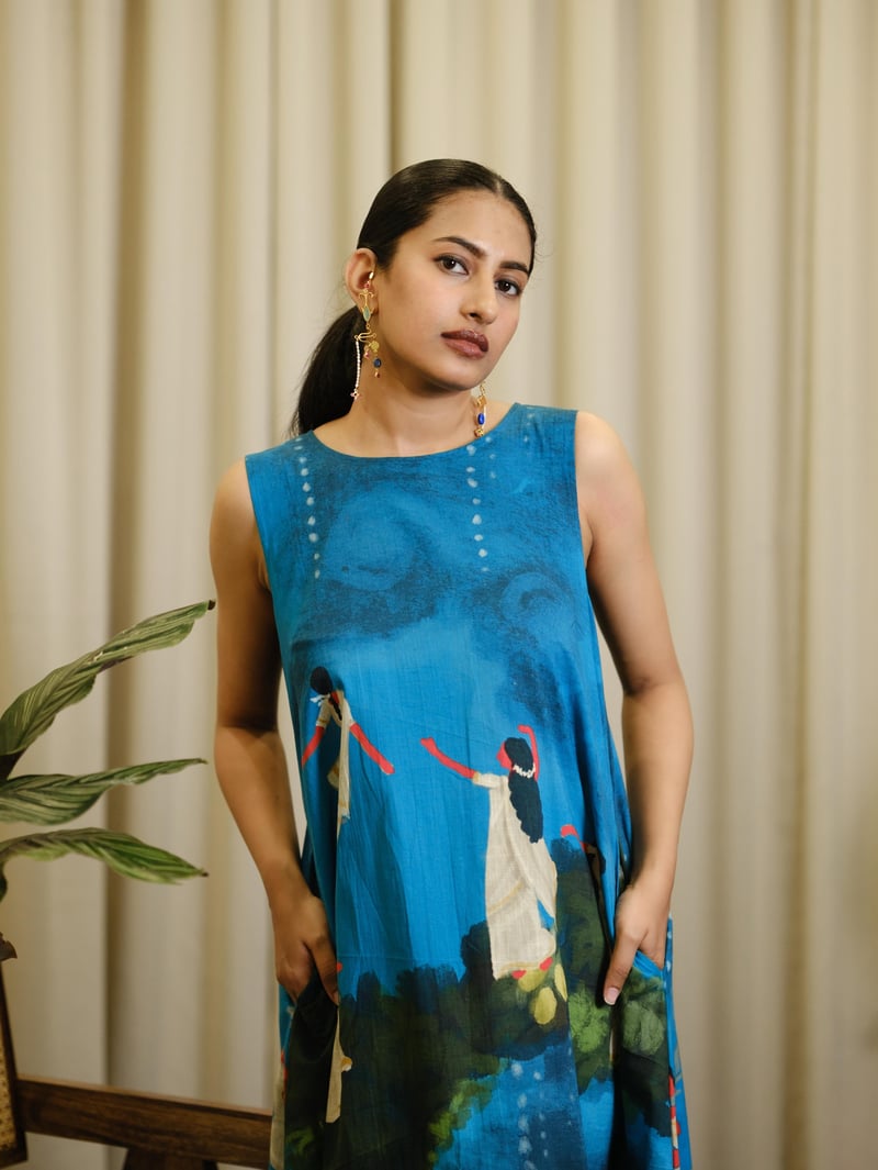 Kadhali Long Shift Dress