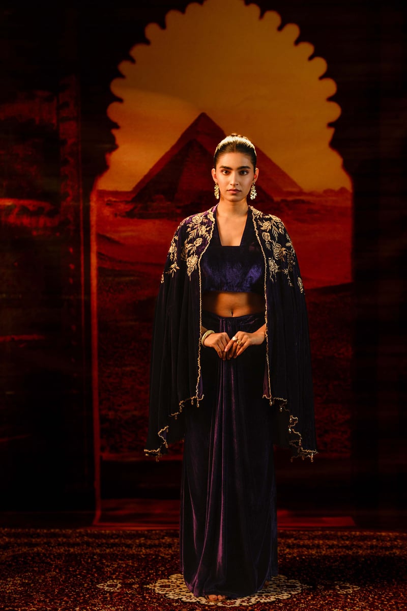 Sana Dhoti Cape Set