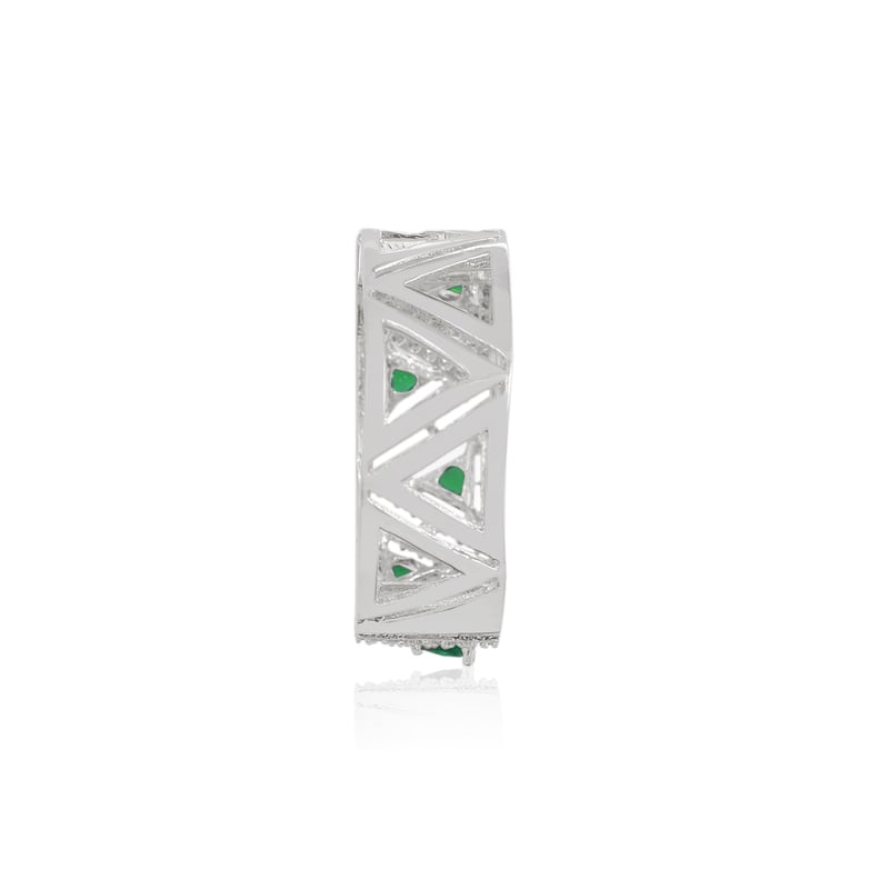 Green Triangle Hoops