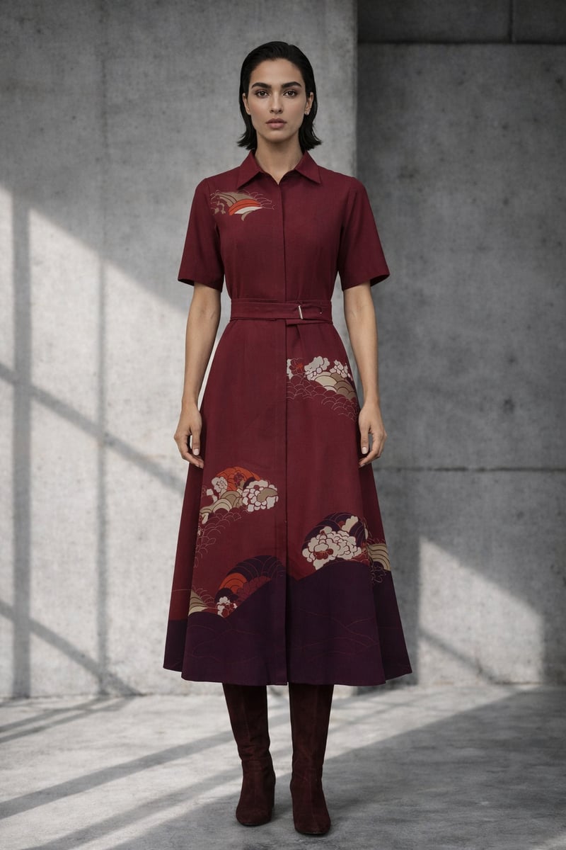 Mizu Maroon Dress — OJA