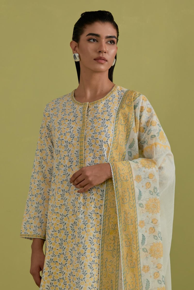 Yellow & Green Dupattas