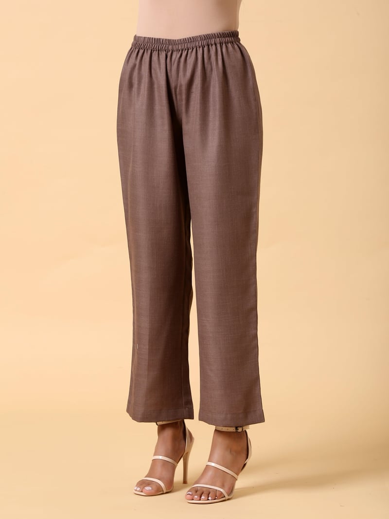 Rust Red Cotton Linen Straight Kurta Pant Set