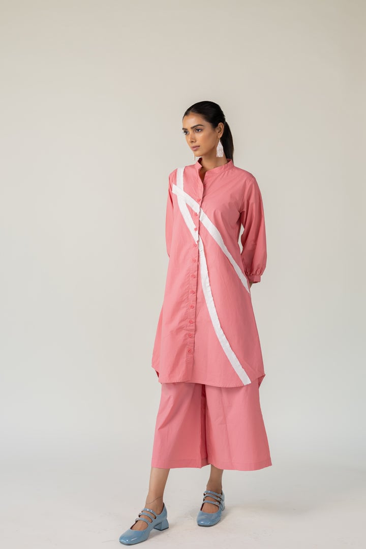 Dusky Bloom Buttondown Tunic Co-ord