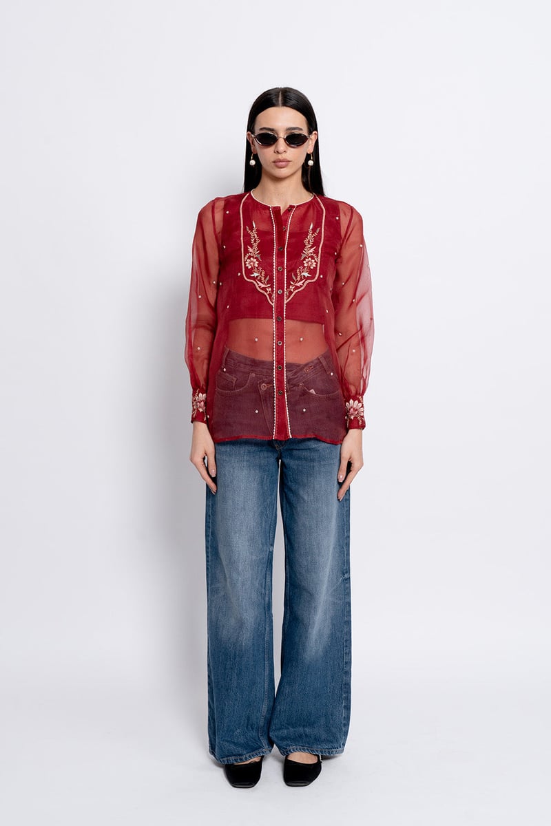 Crimson Petal Top