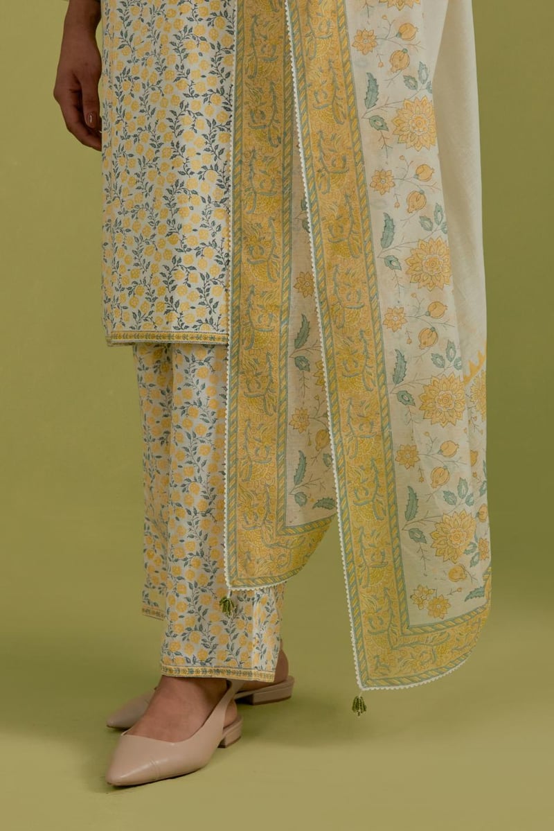 Yellow & Green Dupattas
