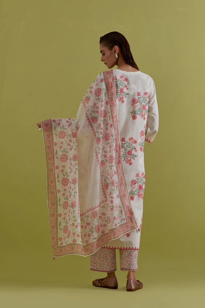 Pink & Green Dupattas