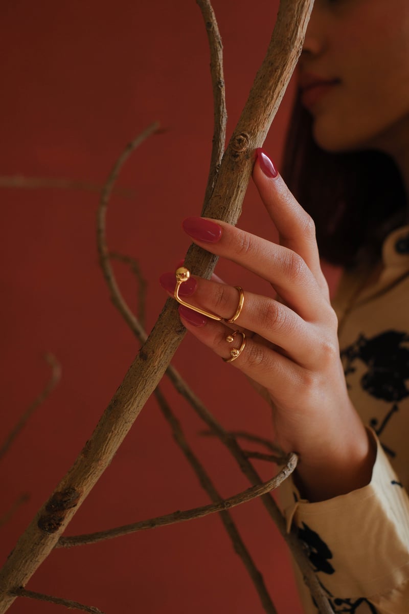 Mandala Mani Nail Ring — KEFI