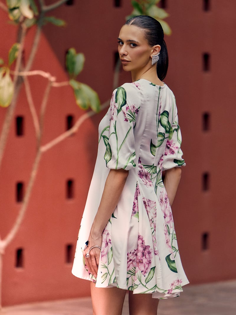 Sweet Floral Viscose Dress