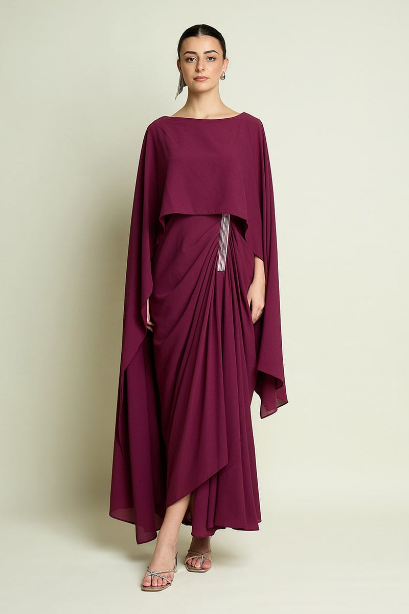 BURGUNDY CORD SET — Aakaar