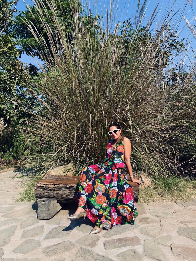 Printed Waistcoat and Midi Skirt Co-ord Set