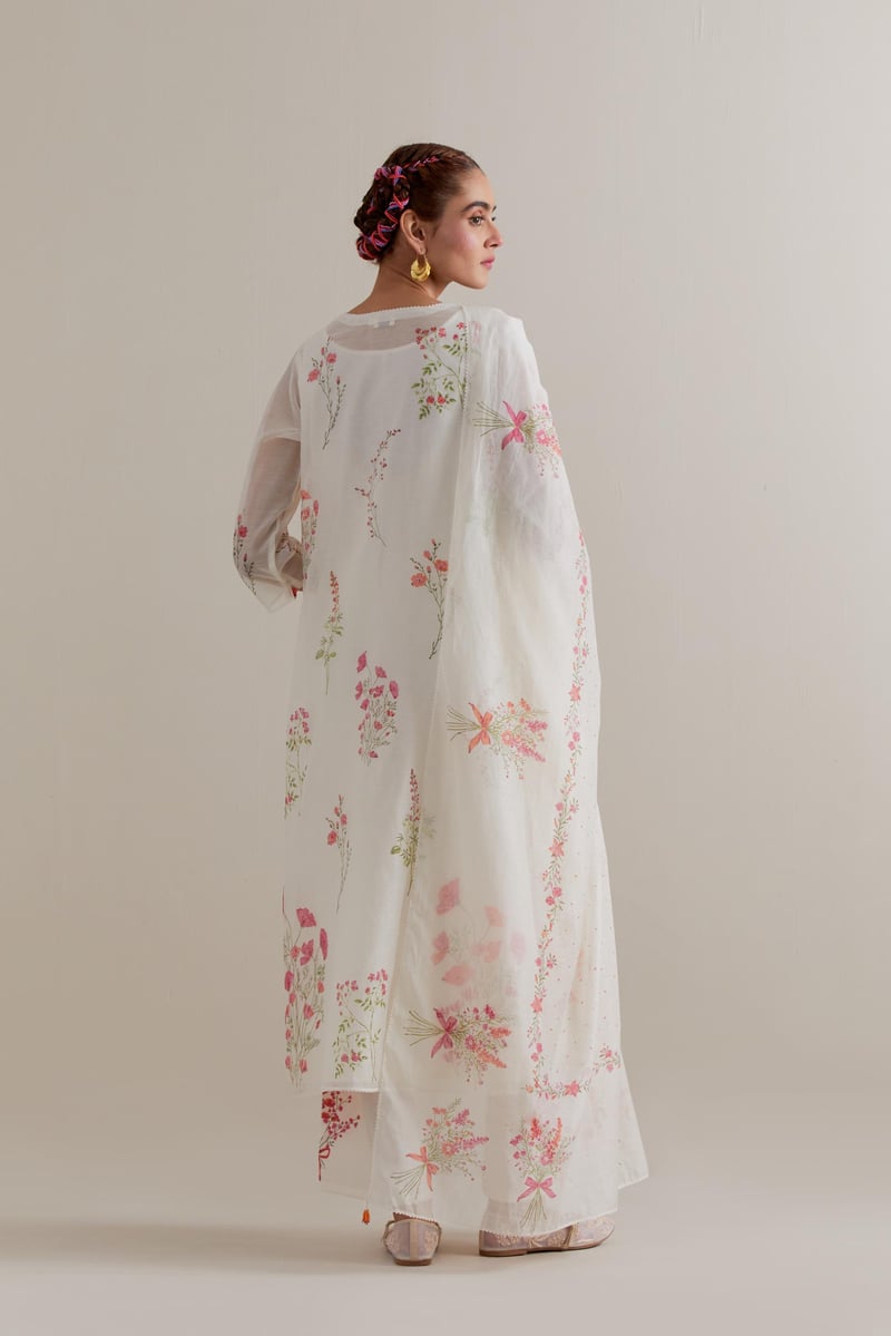Dupatta Pink & Green