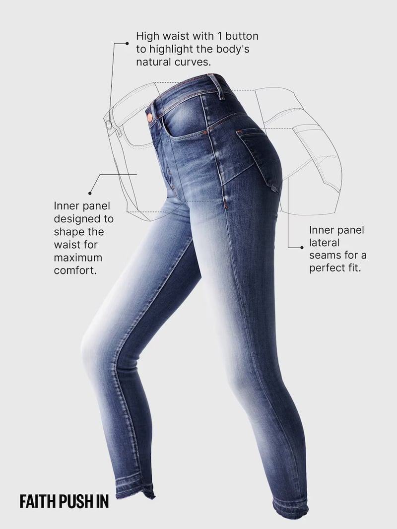 Medium Wash High-Rise Straight-Leg Jeans