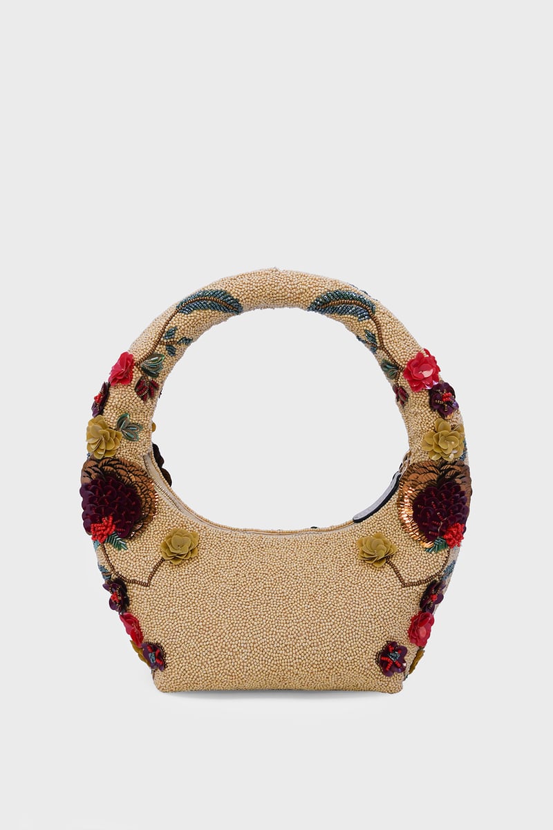 Scarlet Garden Embellished Beaded Bag