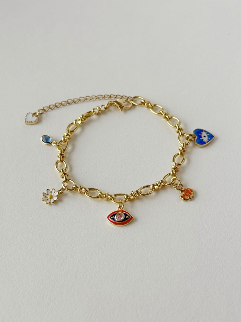 Evil Eye Pre-Made Charm Bracelet