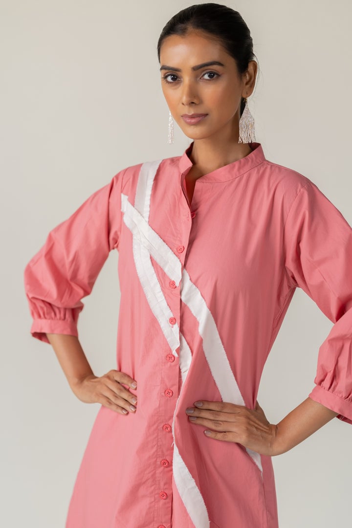 Dusky Bloom Buttondown Tunic Co-ord