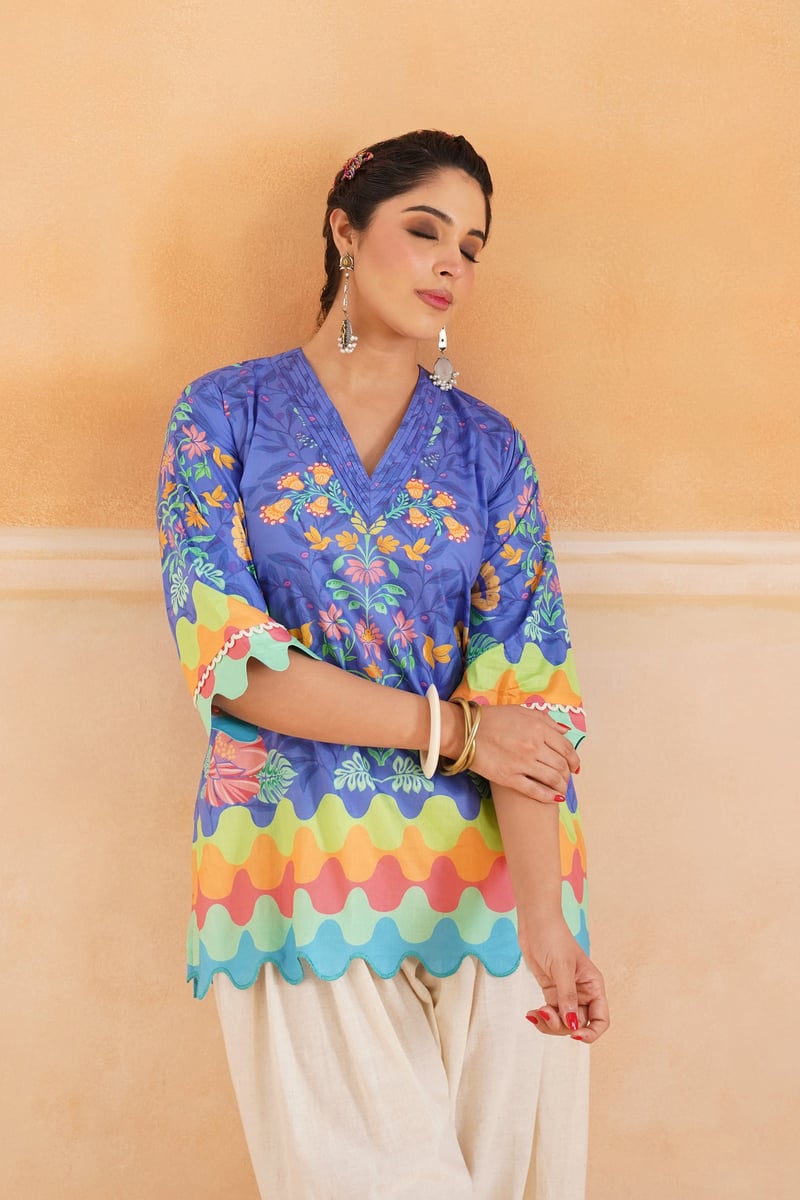 Printed Cotton Kurta and Salwar Co-ord Set