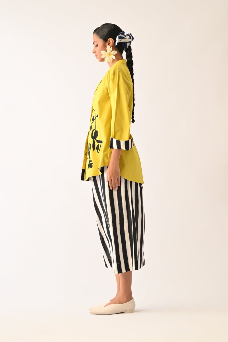 Mono Citrus Psyflora Applique Skirt Set