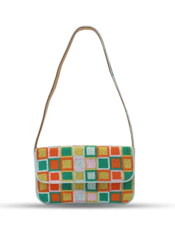 Blossom Blocks Baguette Bag with Handle