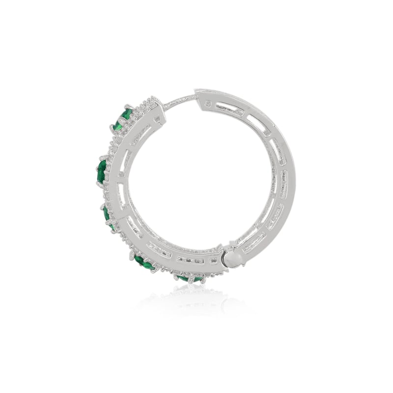 Green Triangle Hoops