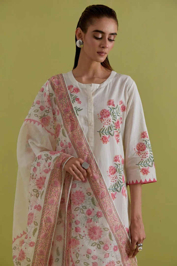 Pink & Green Dupattas