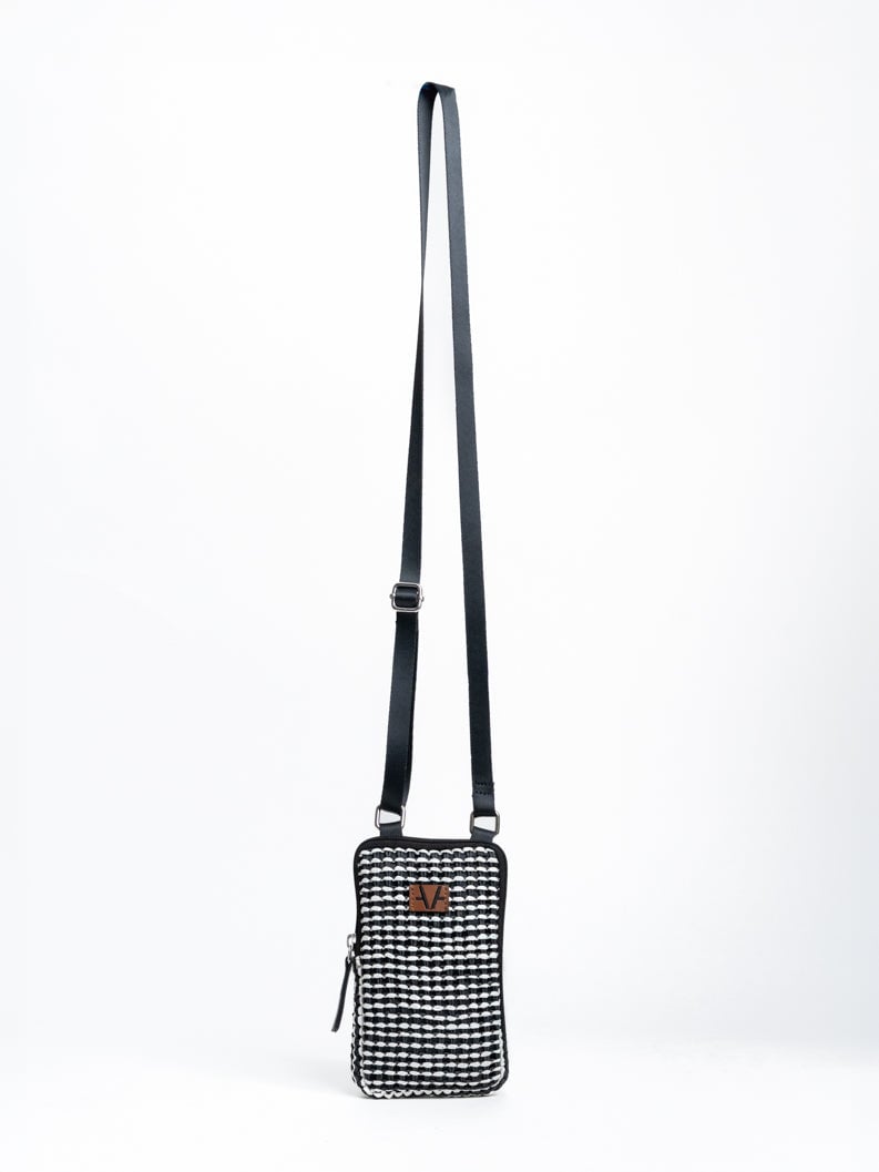 Monochrome Mosaic Mobile Pouch