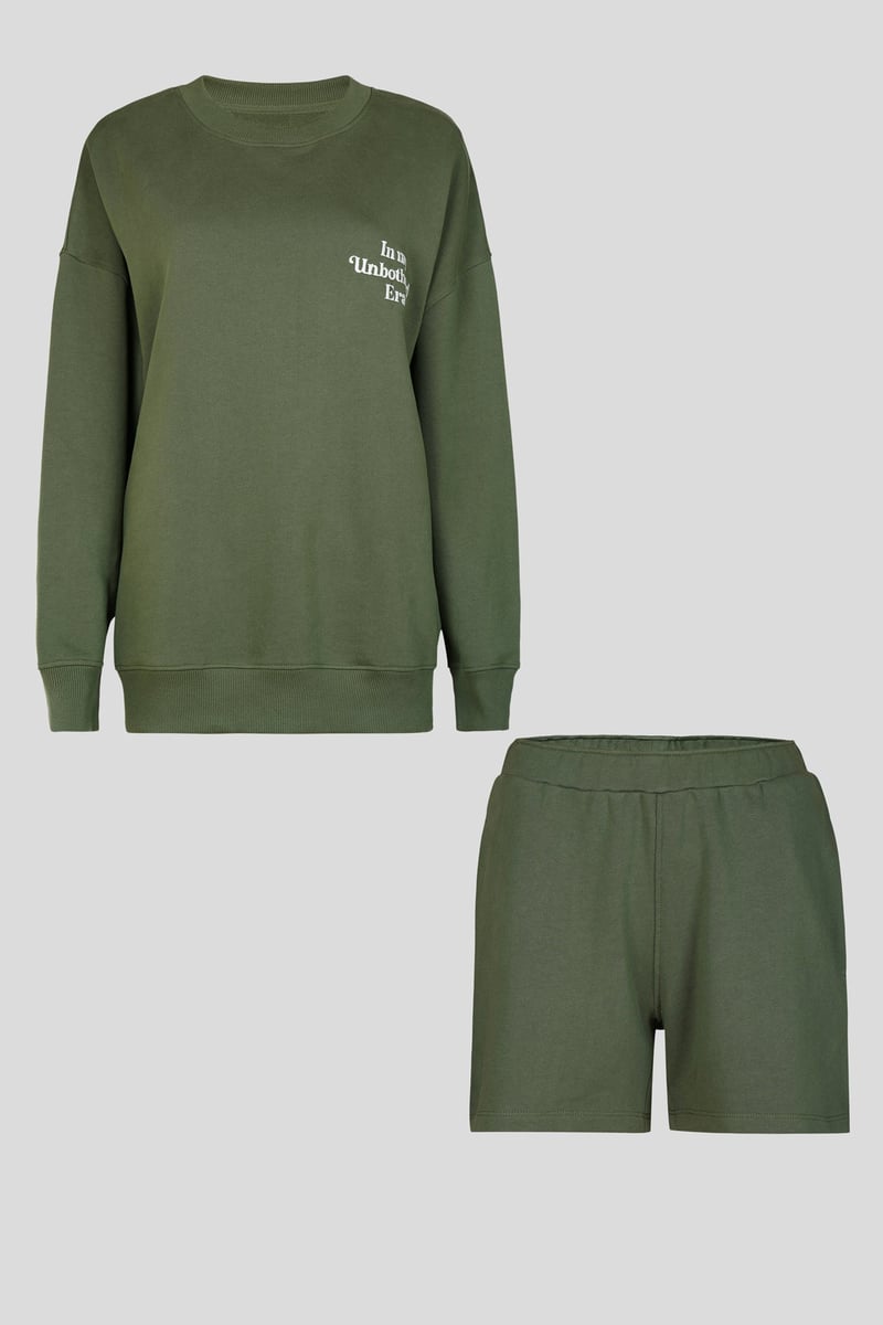 Green Oversized Cotton Terry Sweatshirt