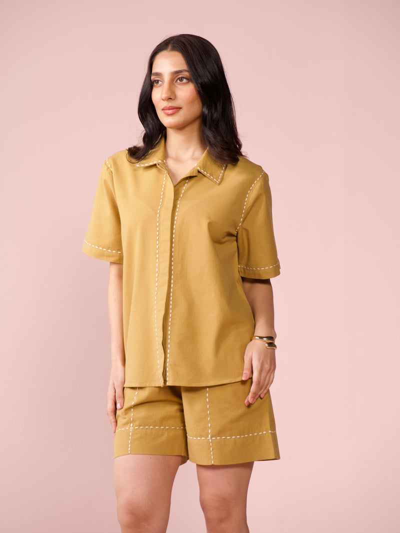 Drift Linen Blend Co-ord Set with Shorts