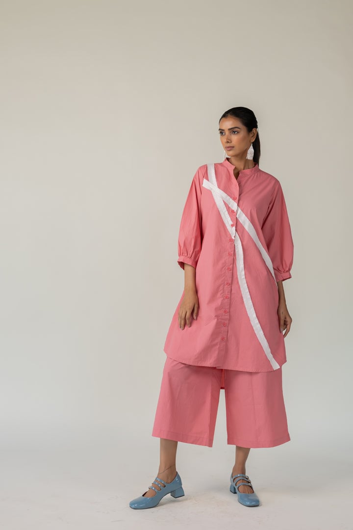 Dusky Bloom Buttondown Tunic Co-ord