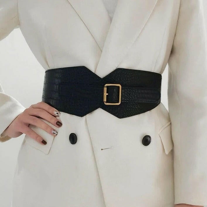 Retro Women Black Belt — SSN Belts