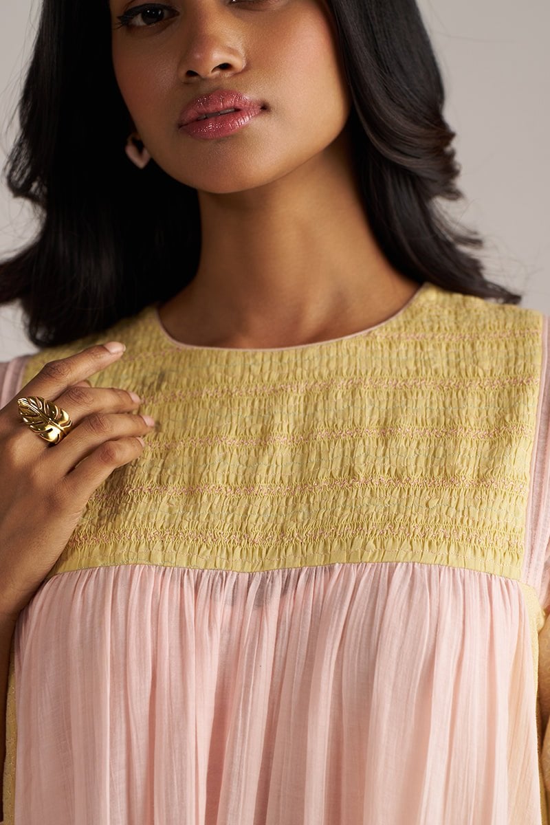 Dusty Citron and Powder Pink A-Line Co-ord Set