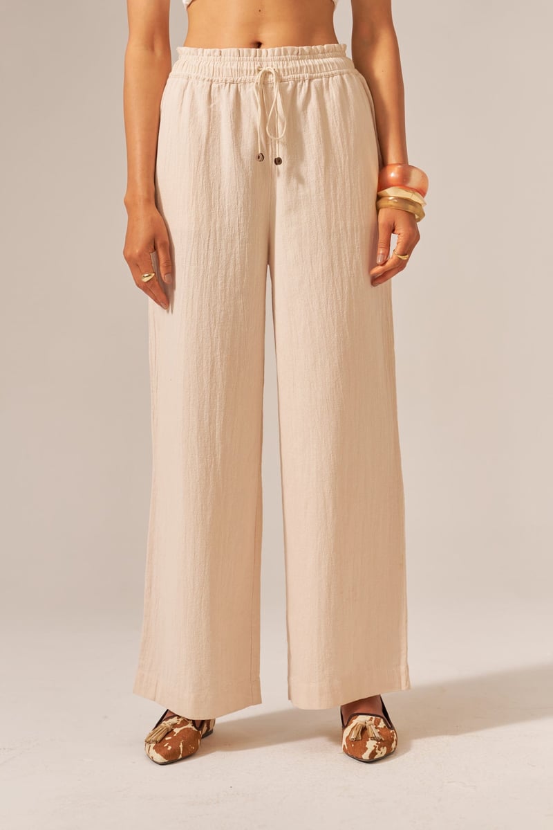 Cream Kala Cotton Button-Front Co-ord Set