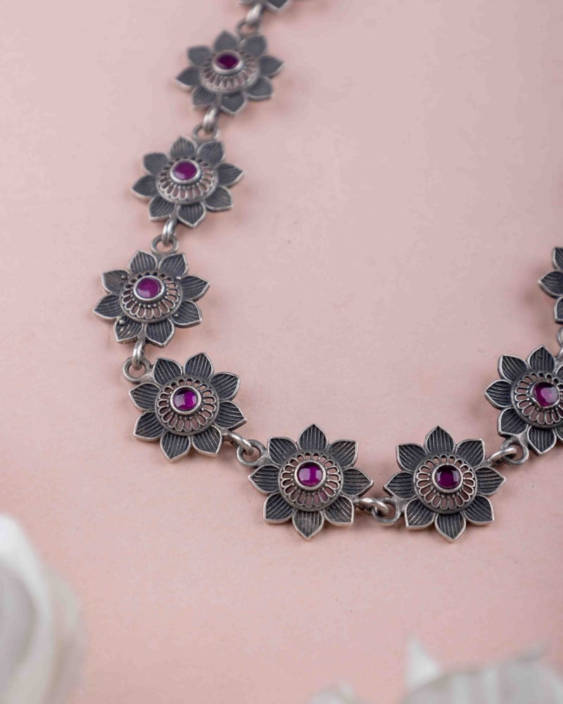 Adya Intricate Flower Versatile Necklace