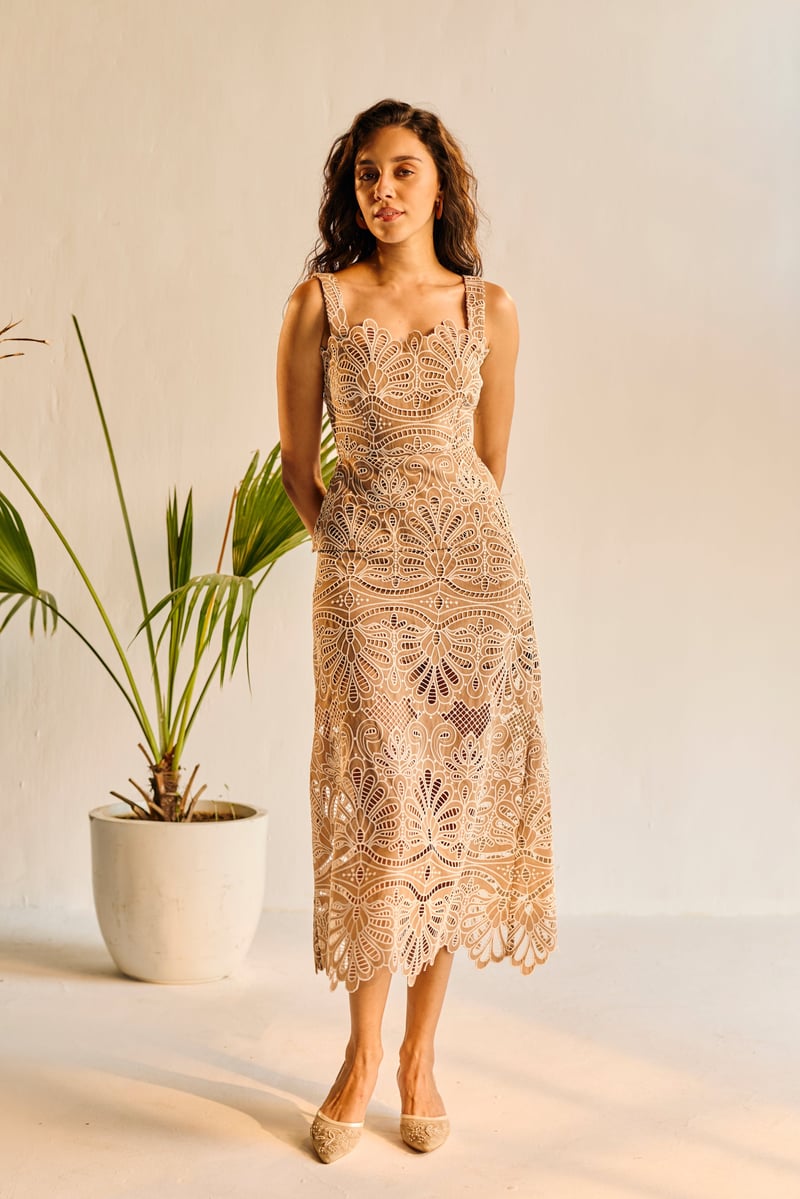 Celia Tan Embroidered Lace Top