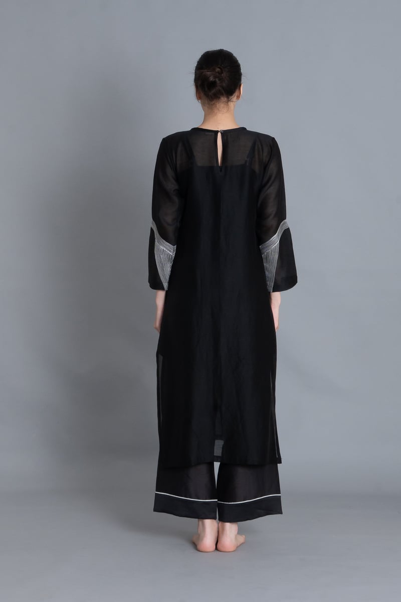 Khat Pantone Embroidered Dress Co-ord with Scraff
