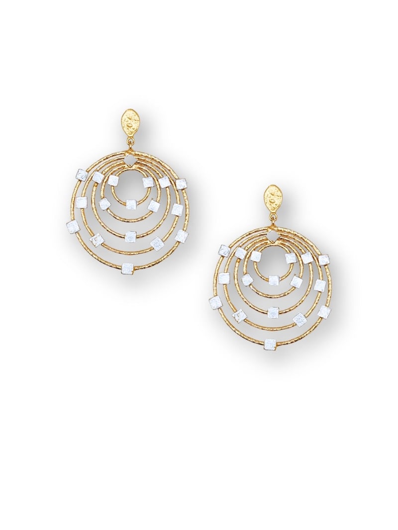 Noorza Brass Earrings for Women 18K Gold Plated