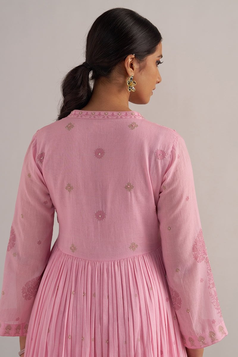 Lilac Sachet Printed Anarkali Kurta Set