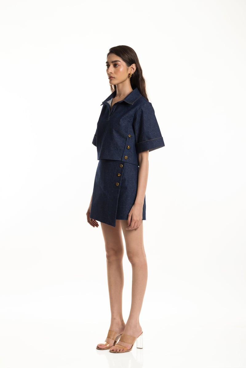 Denim Flap Skirt — Studio MuGu