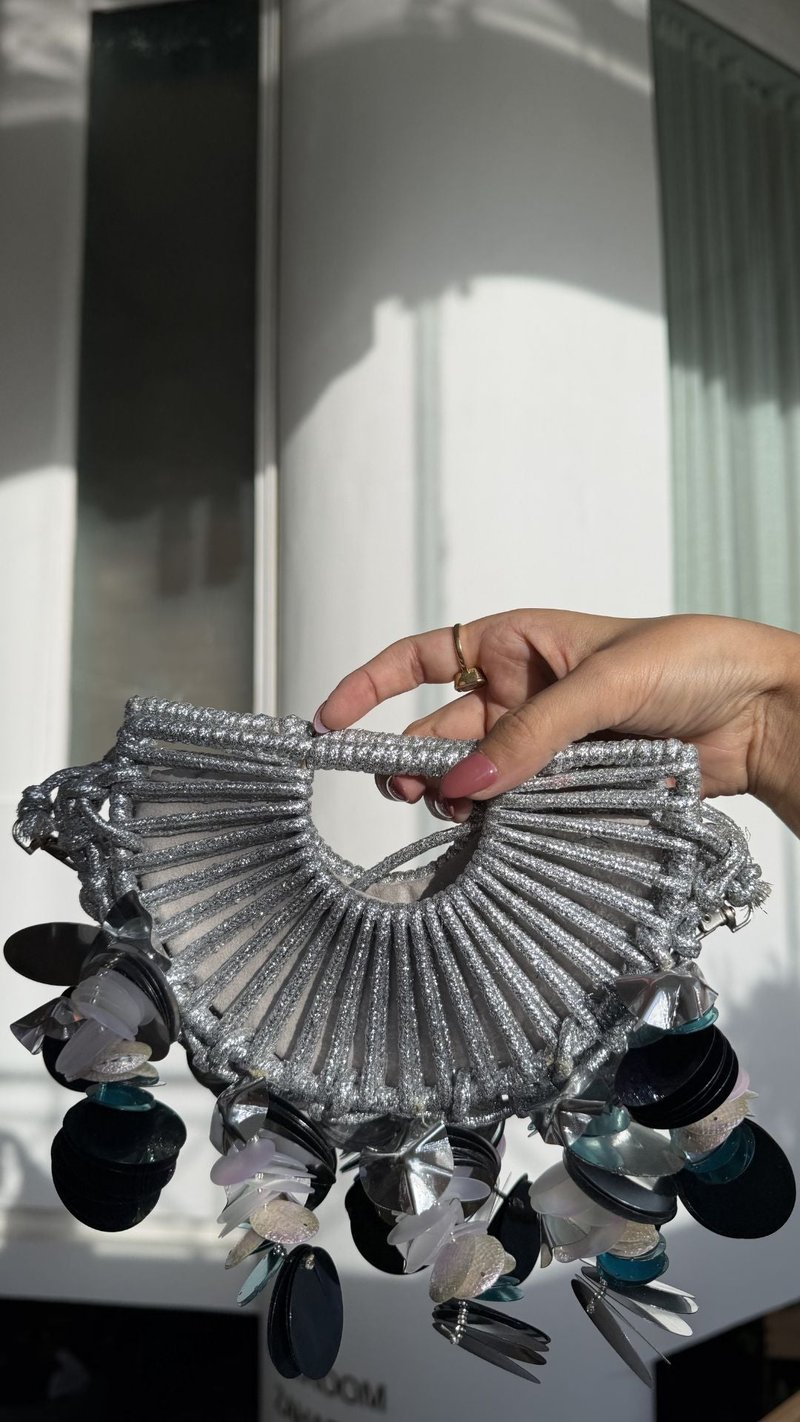 Celeste D Cut  Bag - Silver