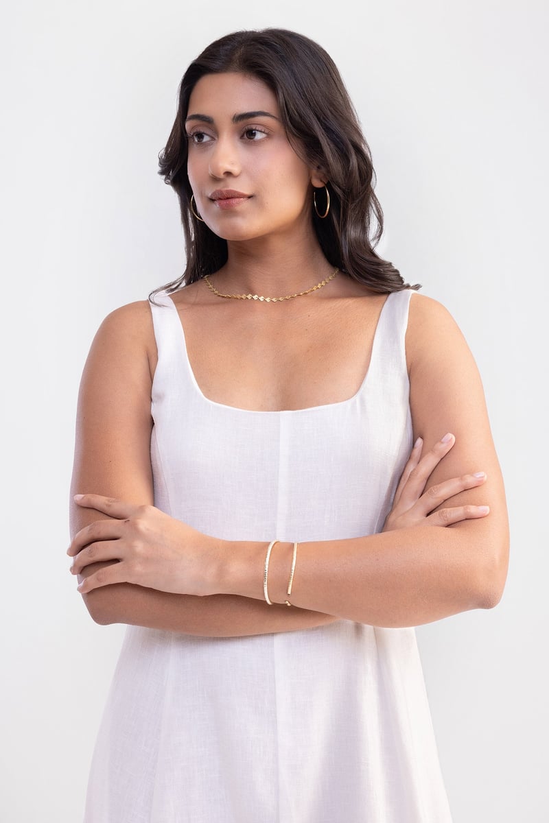 Chand Dress White