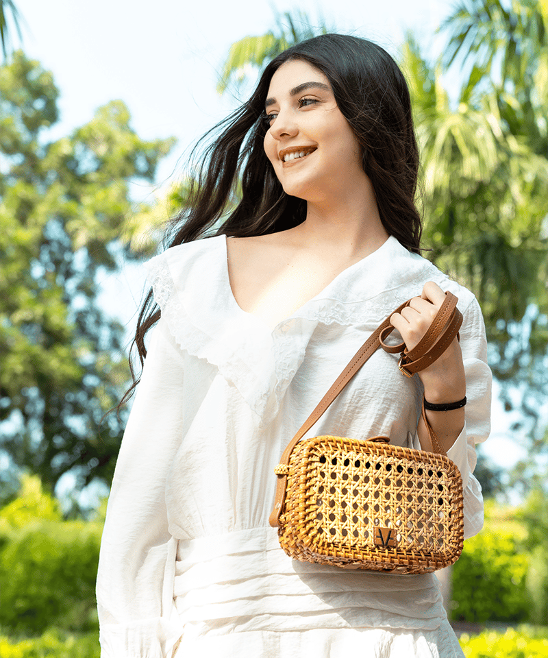 Rattan Reverie Sling Bag