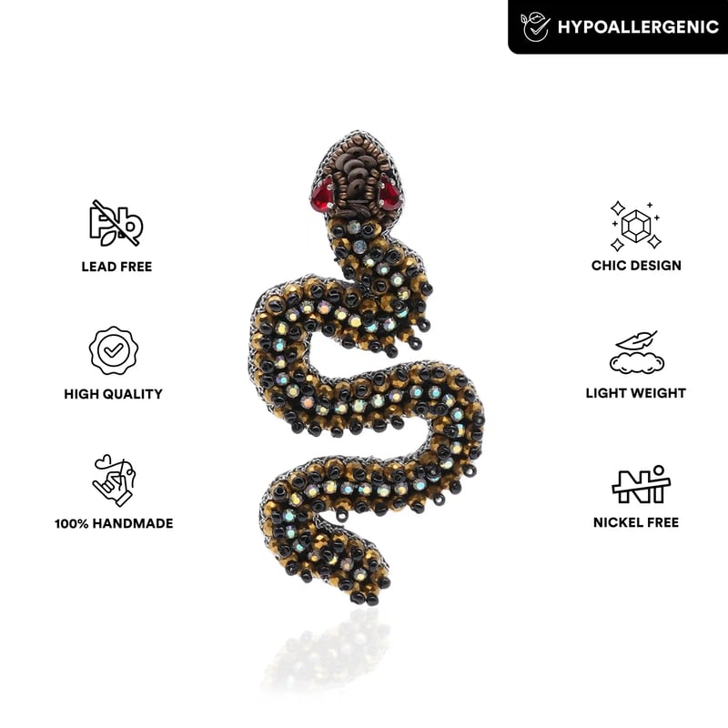 Ssslay Snake Earrings