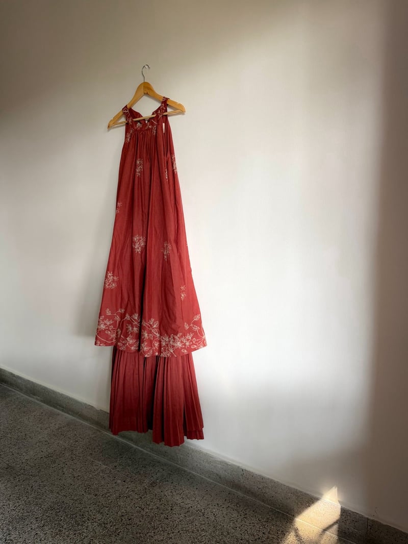 Butter Yellow Halter Neck Floral Maxi Dress
