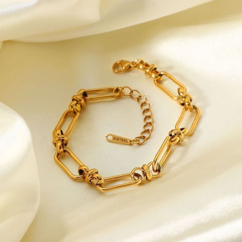 Paperclip Statement Bracelet, Catalina