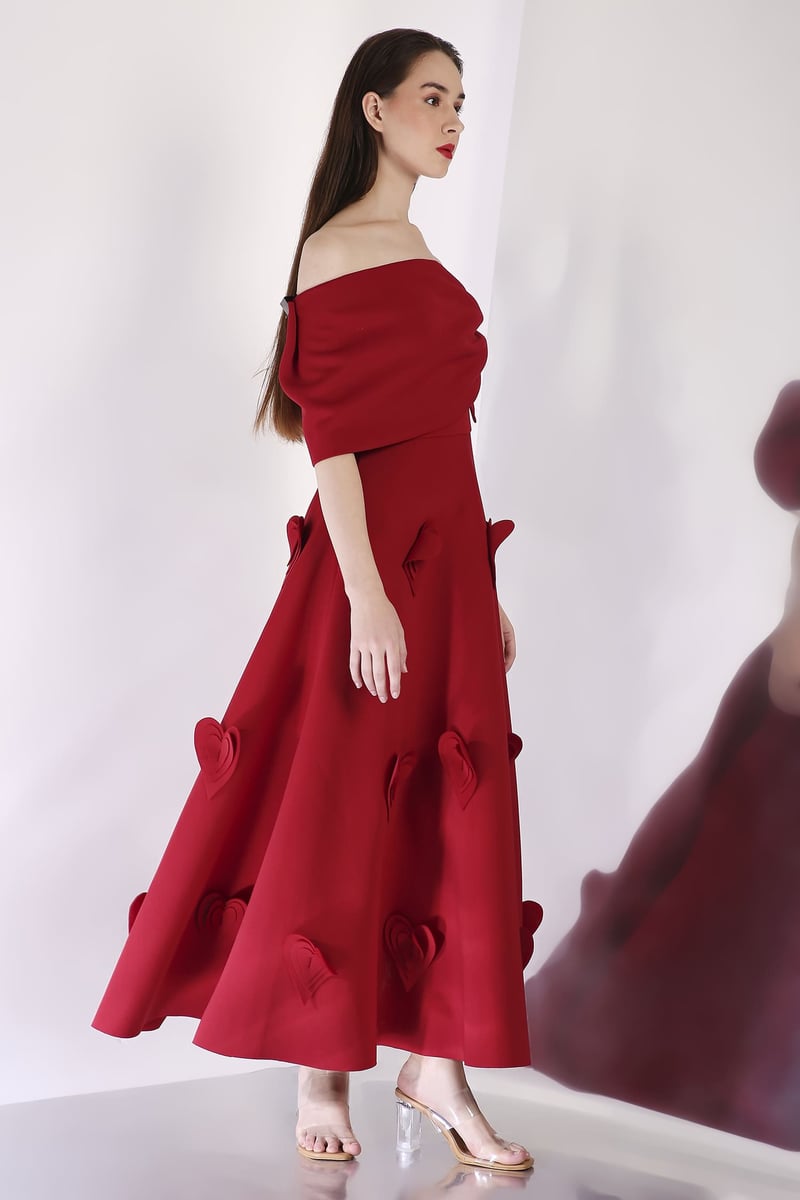 Red Oversized Bow Cape Wrap Shrug